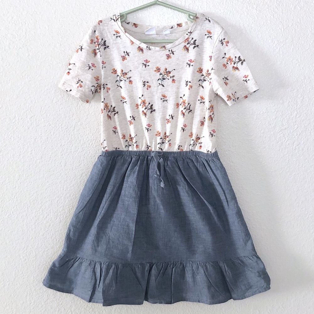 Gap | Floral Chambray Dress Girl’s Size M